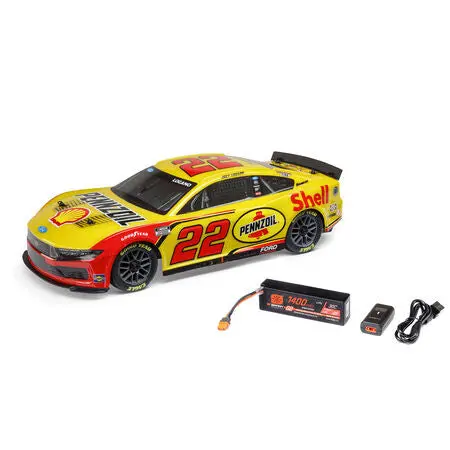 Losi 1/12 Nascar Rc Racecar Joey Logano No. 22 Shell 2025 Ford Mustang 2S   (Los1122522) 1