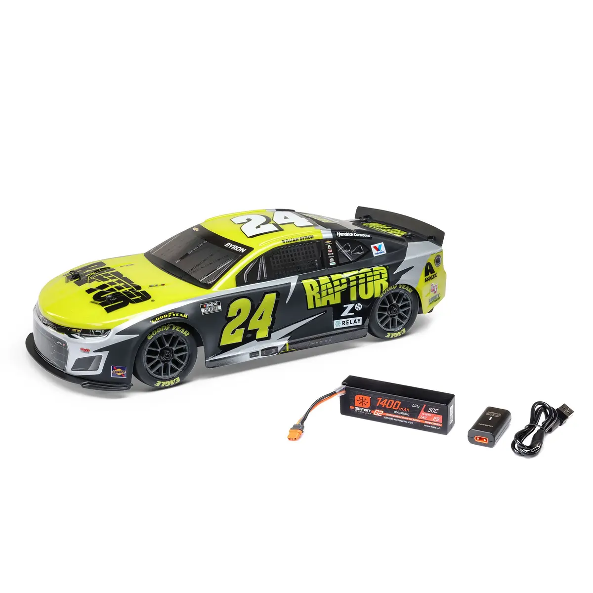 Losi 1/12 Nascar Rc Racecar William Byron 2025 Raptor Chevrolet Camaro      (Los1122524) 1