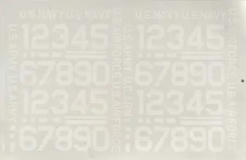 Major Decals 1" Black Numbers Pressure Decals (Maj404pb) 1