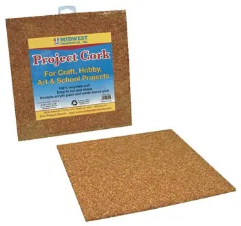 Midwest .187 X 12" X 12" Lt Cork Tiles  (Mid3041) 1