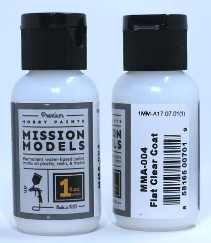 Mission Models Flat Clear Coat 1Oz Water Based  (Miomma004) 1