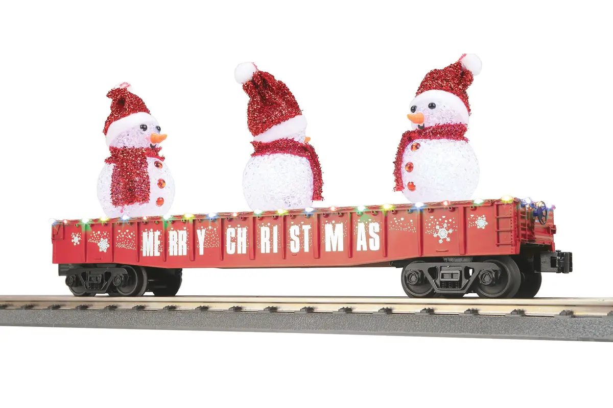 Mth Gondola Led Christmas Lights& Snowmen (Red) (Mth3072228) 1