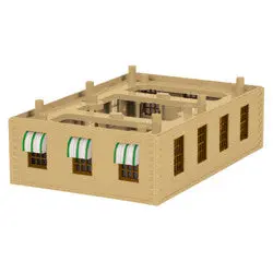 Mth City Building W/Fire Escape Single Story Addition - Maple Donuts  (Mth3090262) 1