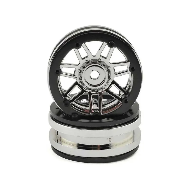 Pit Bull 1.9 Beadlock Raceline #931 Injector, Chrome/Blk(2)  (Pbtw19931cb) 1