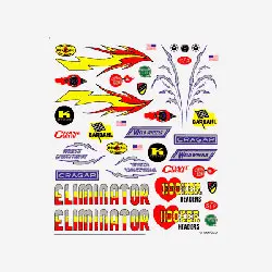 Pinecar Dry Transfer Decals, Hot Rod (Pin314) 1