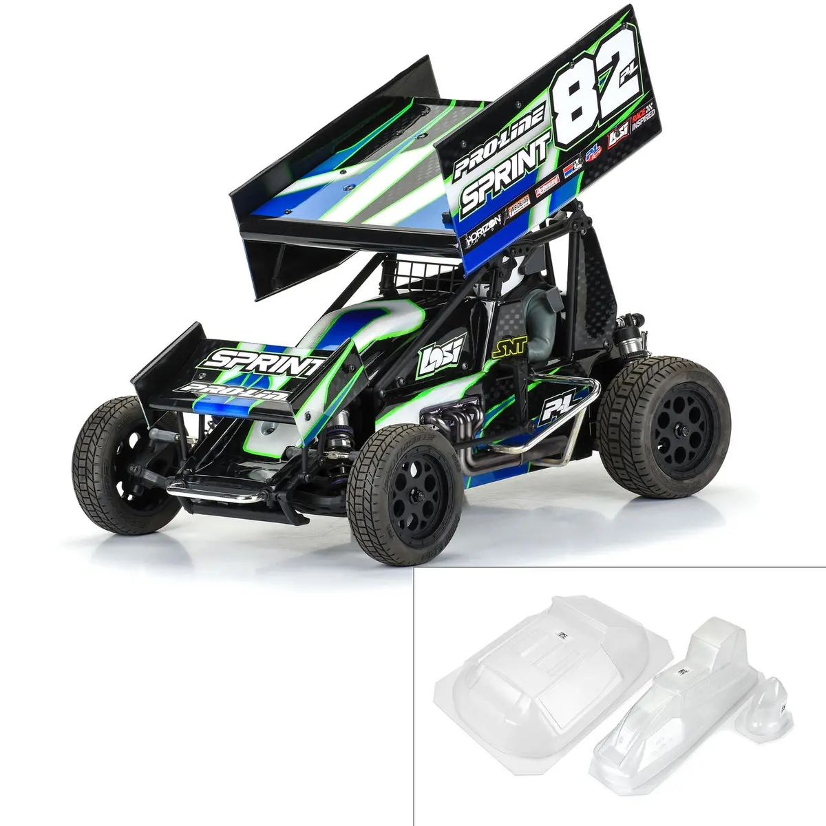 Pro-Line Losi 1/10 Sprint Car Light Weight Clear Body Panel Kit: Losi Sprint Car  (Pro367400) 1