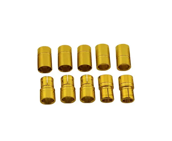 Racers Edge 8Mm Gold Plated Banana Plugs, Male & Female (5 Pair)   (Rce16680 1