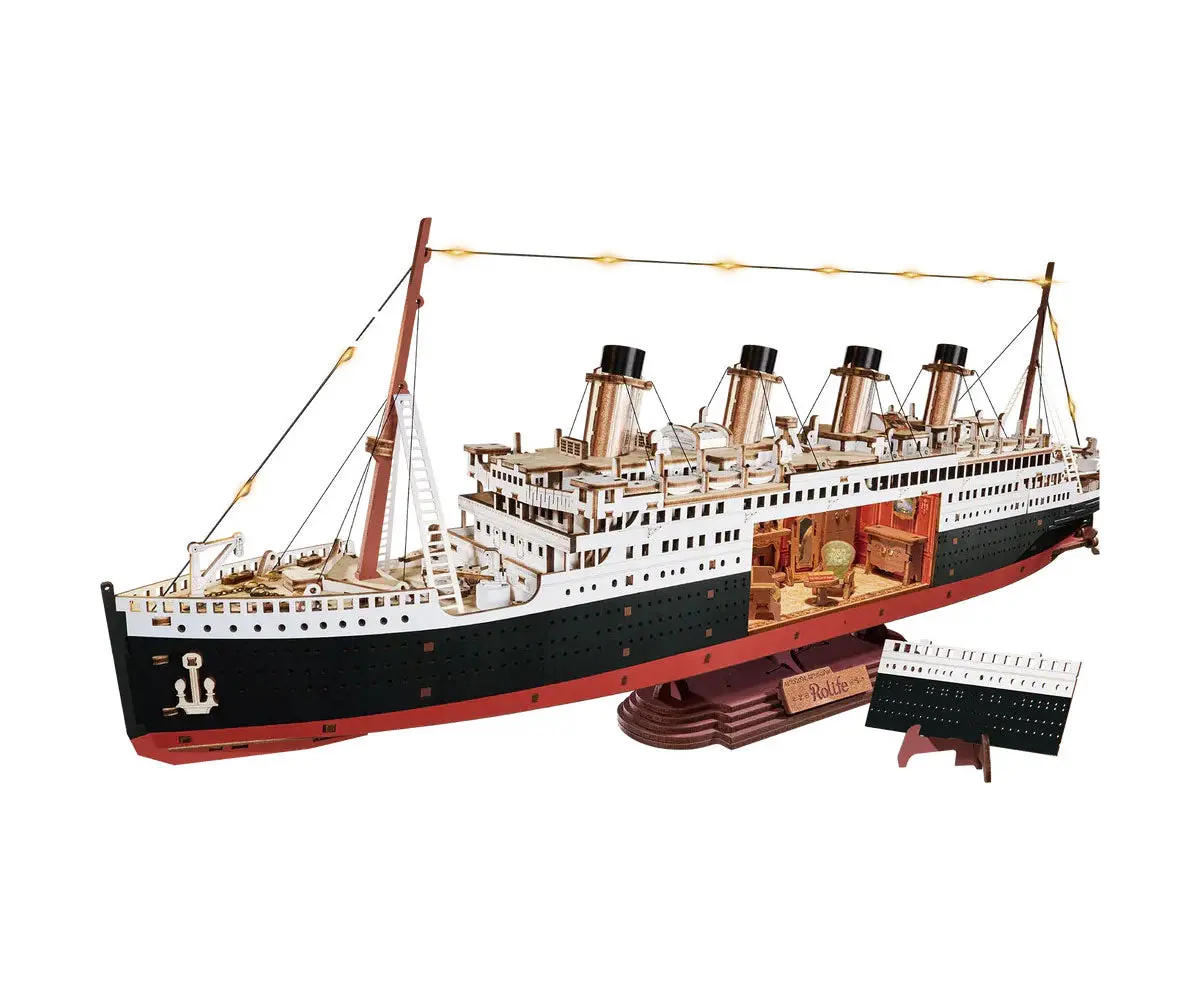 Robotime 1912 Eternal Atlantic Voyager (Titanic) 3D Wooden Puzzle   (Roetgl02) 1
