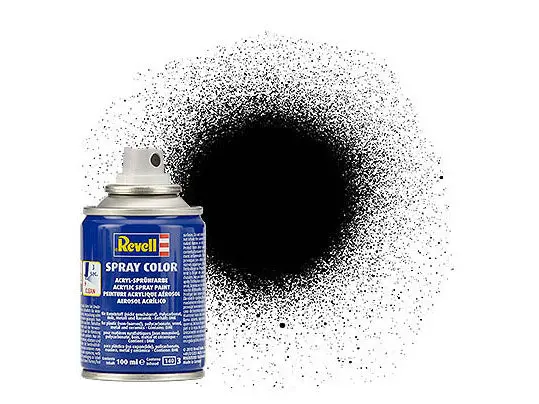Revell 100Ml Acrylic Black Silk Spray  (Rvl34302) 1