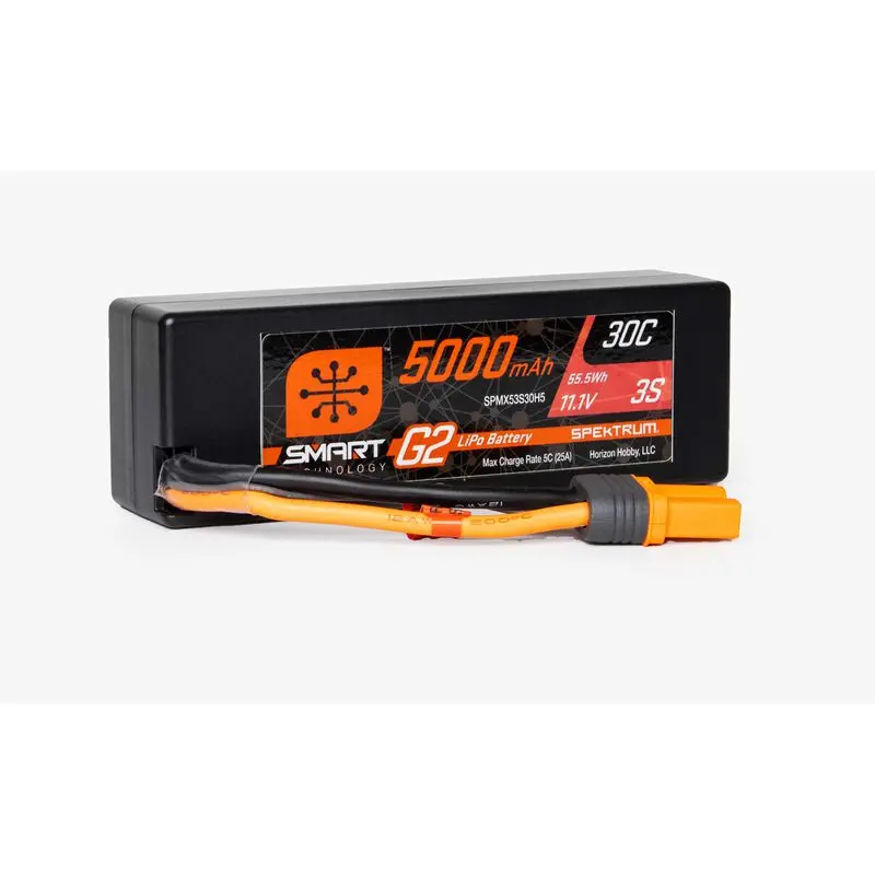 Spektrum 11.1V 5000Mah 3S 30C Smart G2 Hardcase Lipo Battery: Ic5   (Spmx53s30h5) 1