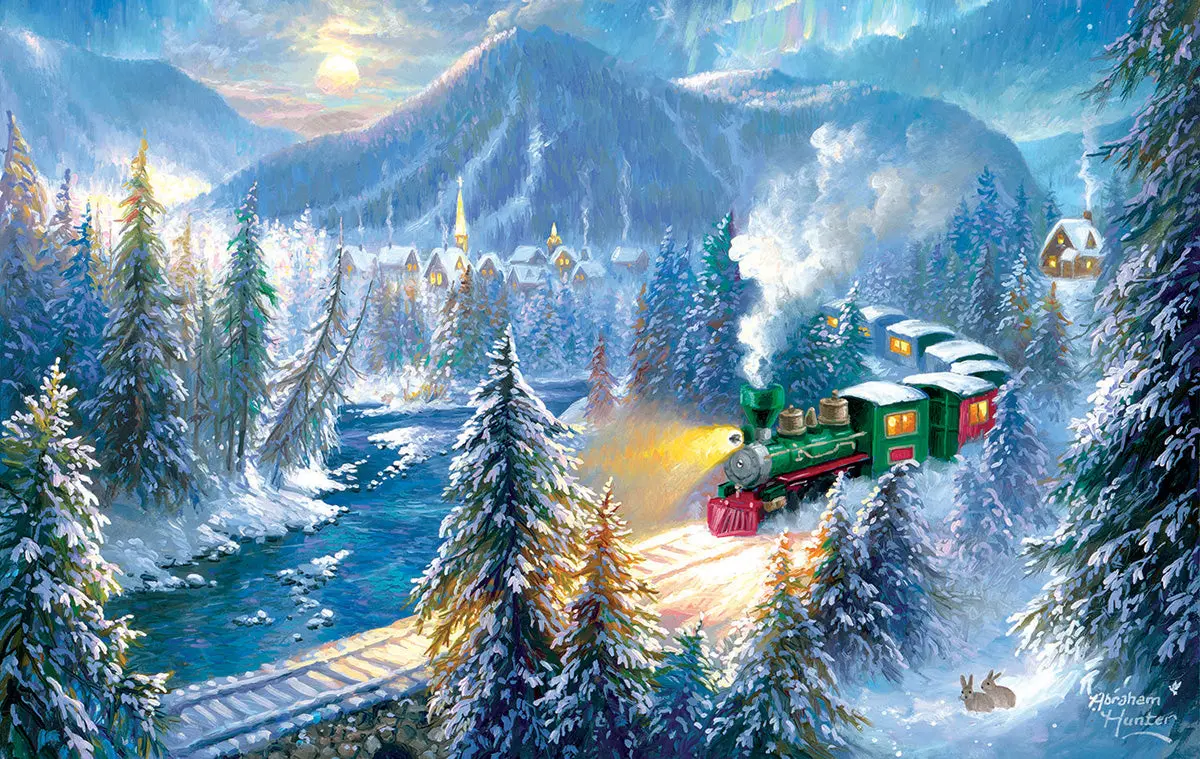 Sunsout Mountain Christmas Train (Sun69830) 1