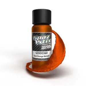 Spaz Stix Dark Orange Metallic Airbrush Ready Paint, 2Oz Bottle (Szx00360) 1