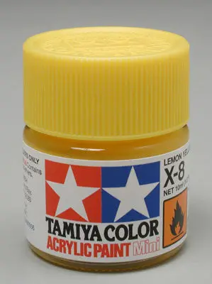 Tamiya Acrylic Mini X-8 Lemon Yellow 1/3 Oz    (Tam81508) 1