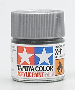 Tamiya Acrylic Mini X-11 Chrome Silver 1/3 Oz   (Tam81511) 1