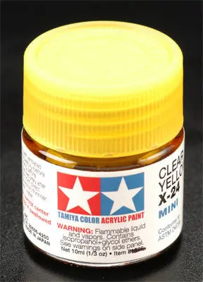 Tamiya Acrylic Mini X-24 Clear Yellow 1/3 Oz  (Tam81524) 1