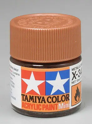 Tamiya Acrylic Mini X-34 Metallic Brown 1/3 Oz (Tam81534) 1