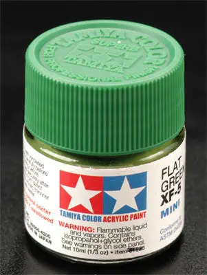 Tamiya Acrylic Mini Xf-5 Flat Green 1/3 Oz (Tam81705) 1