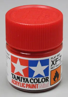 Tamiya Acrylic Mini Xf-7 Flat Red 1/3 Oz (Tam81707) 1