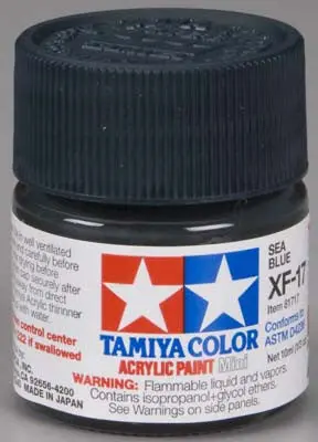 Tamiya Acrylic Mini Xf-17 Sea Blue 1/3 Oz (Tam81717) 1