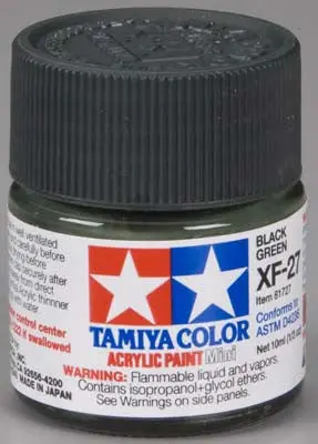 Tamiya Acrylic Mini Xf-27 Black Green 1/3 Oz (Tam81727) 1