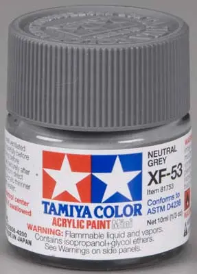 Tamiya Acrylic Mini Xf-53 Neutral Gray 1/3 Oz    (Tam81753) 1