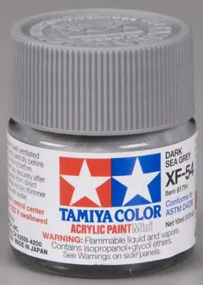Tamiya Acrylic Mini Xf-54 Dark Sea Gray 1/3 Oz (Tam81754) 1