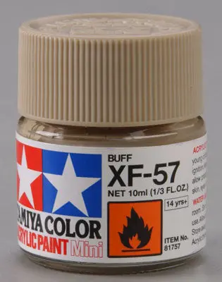 Tamiya Acrylic Mini Xf-57 Buff 1/3 Oz   (Tam81757) 1