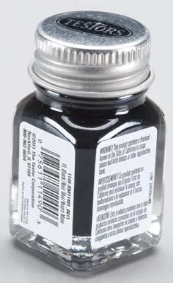 Testors Flat Black 1/4 Oz    (Tes1149tt) 1