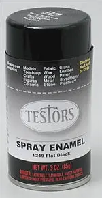 Testors Enamel Spray Flat Black (Tes1249t) 1