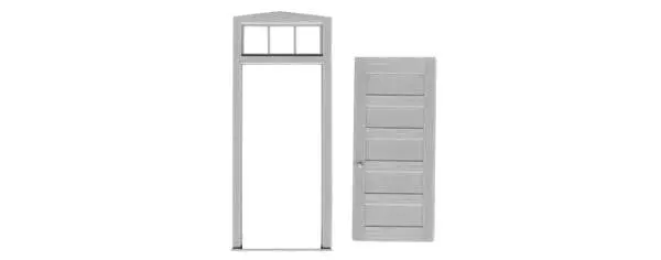 Tichy 5 Panel Door/Frame/Transom (Tic2032) 1