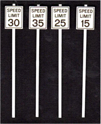 Tichy  Assorted Road Signs 40Pcs, O Scale (Tic2069) 1