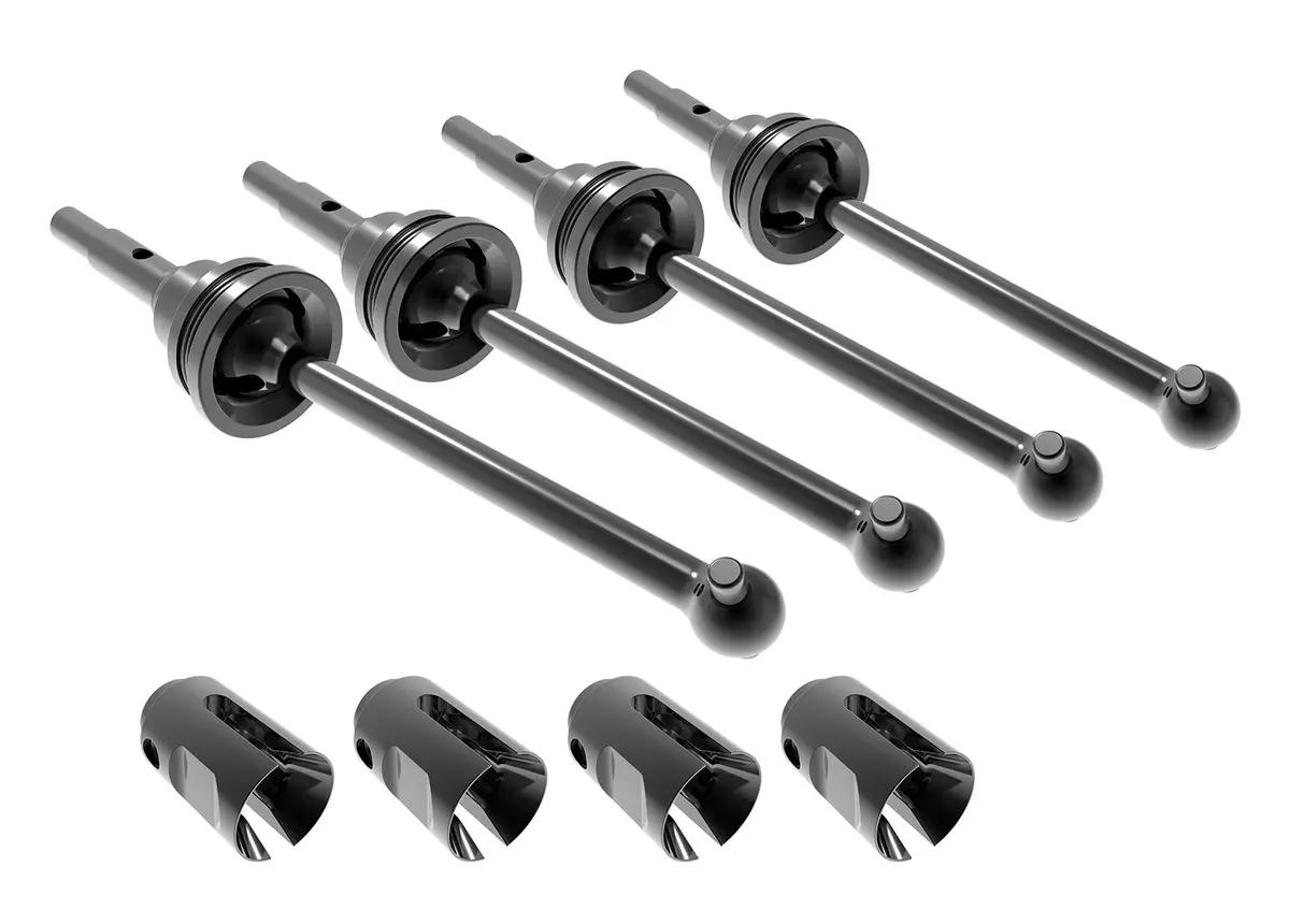 Traxxas Steel Cv Driveshaft Assemblies & Drive Cups (4)   (Tra10750x) 1