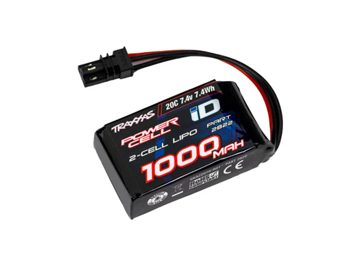Traxxas 2S Lipo 1000Mah 7.4V 20C  (Tra2822) 1
