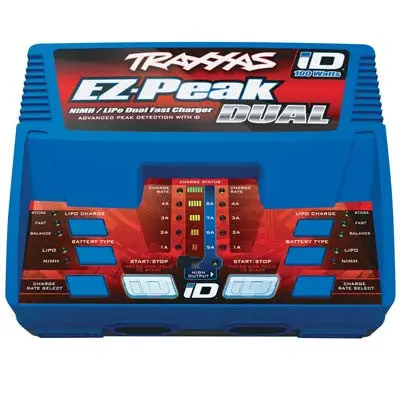 Traxxas  Ez-Peak Plus 8A Nimh/Lipo Dual Charger W/Id (Tra2972) 1