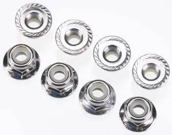 Traxxas Nuts 4Mm Flanged Nylon Locking Steel (8)     (Tra3647) 1