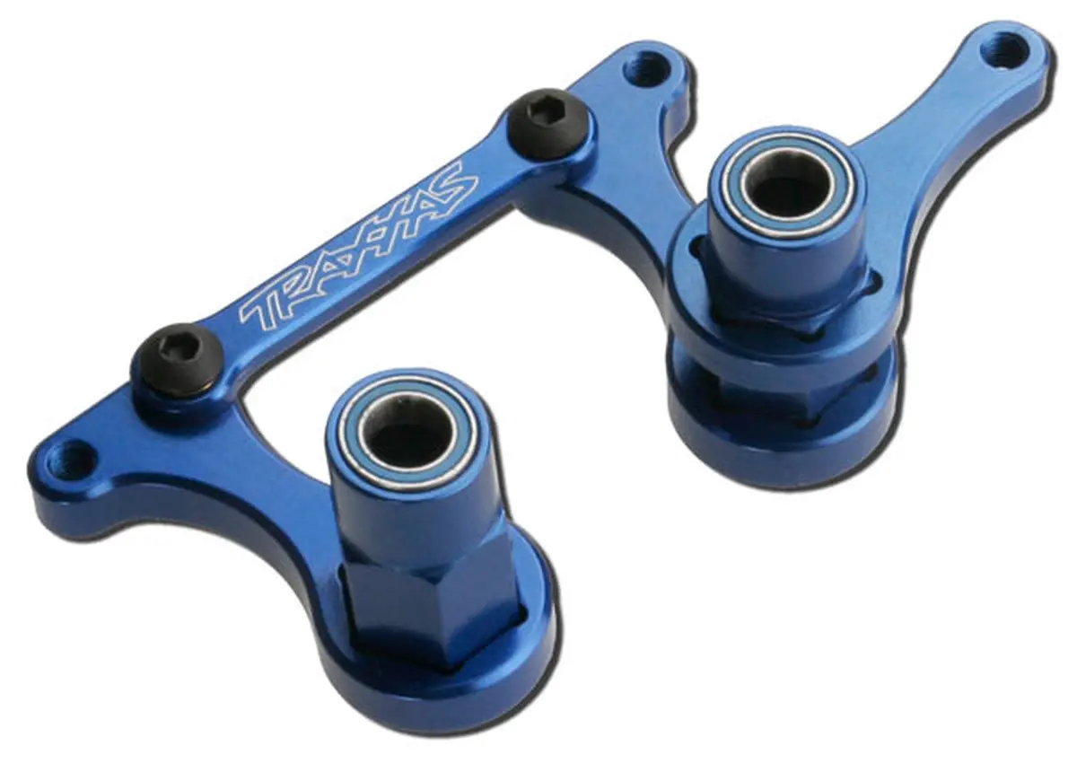 Traxxas Aluminum Steering Bellcranks Blue Rustler (Tra3743a) 1