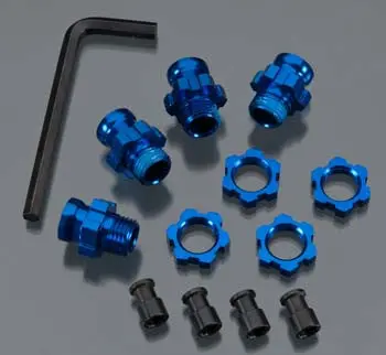 Traxxas Wheel Hub Set 17Mm Short(2)Long(2)Blu Slash 2Wd (Tra5853x) 1
