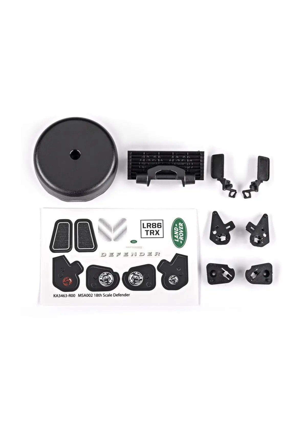 Traxxas Trx-4M Land Rover Grille, Side Mirrors, Led Retainers & Spare Tire Cover  (Tra9720) 1