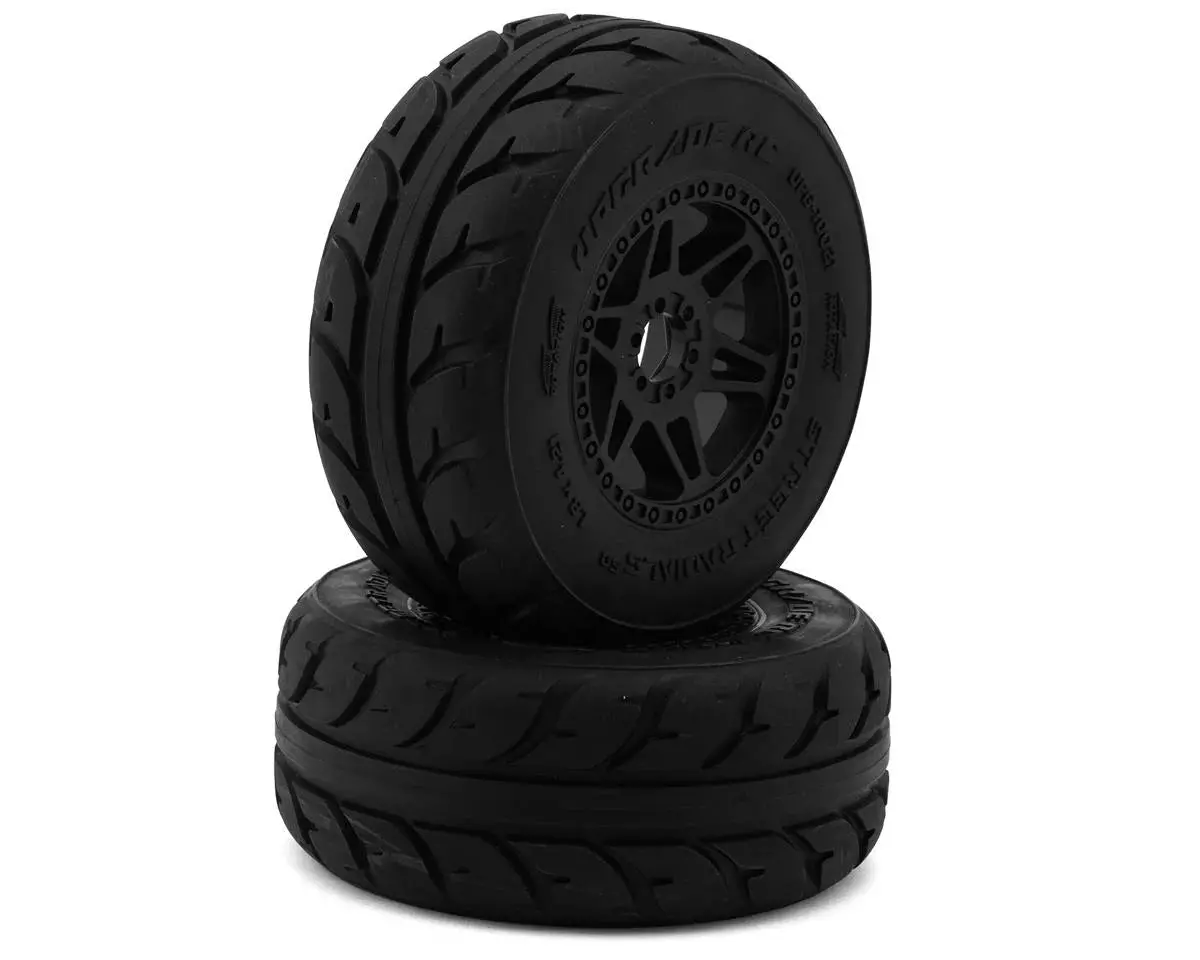 Upgrade Rc Street Radial Sc 2.2/3.0" Pre-Mounted Short Course Truck Tires (2) (17Mm/14Mm/12Mm Hex)   (Upg-10021) 1