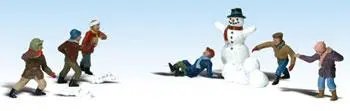 Woodland Scenics N Snowball Fight  (Wooa2183) 1