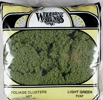 Woodland Scenics Foliage Cluster Bag, Light Green/45 Cu. In. (Woofc57) 1