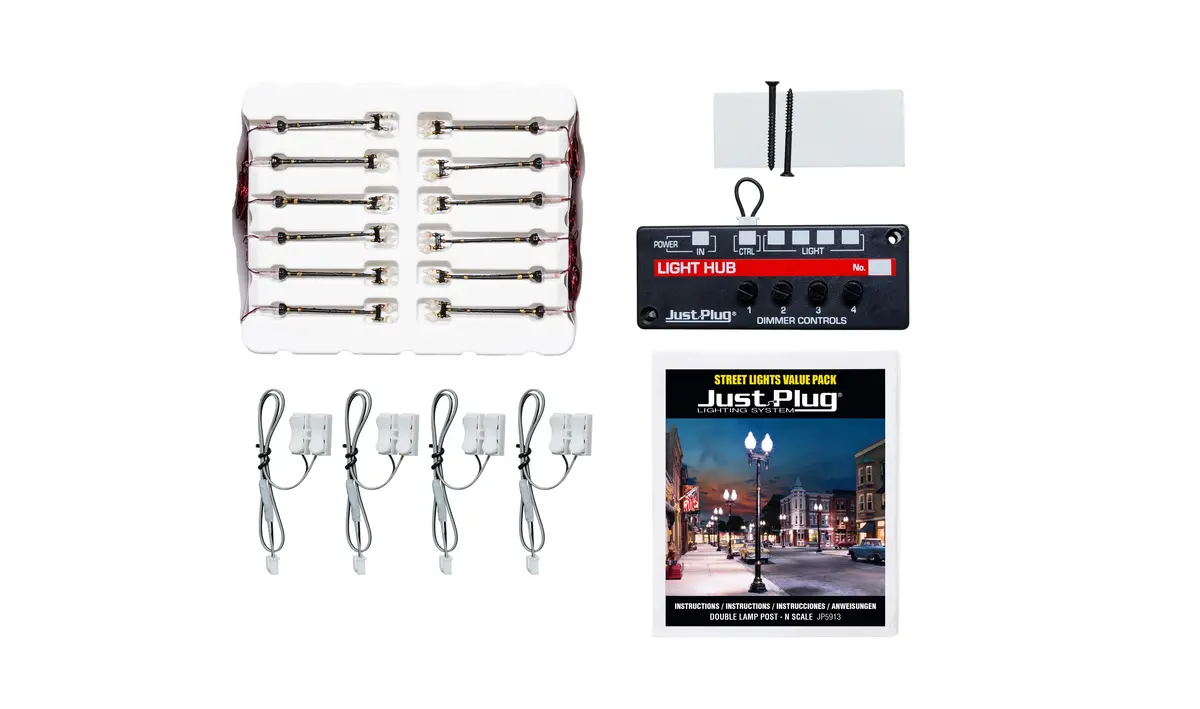 Woodland Scenics Double Lamp Post Value Pack - N Scale  (Woojp5913) 1