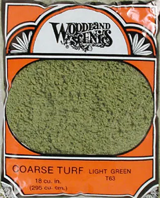 Woodland Scenics Turf Coarse Light Green 12 Oz. (Woot63) 1