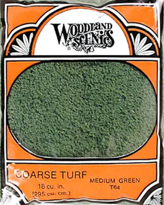 Woodland Scenics Turf Coarse Medium Green (Woot64) 1