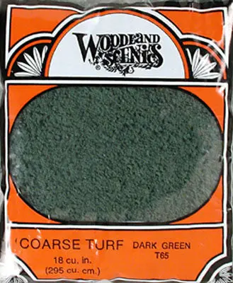 Woodland Scenics Turf Coarse Dark Green 12 Oz. (Woot65) 1