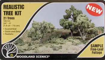 Woodland Scenics Tree Kits 3/4-3" (21)    (Wootr1111) 1
