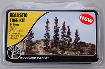Woodland Scenics Pine Tree Kits 2-1/2-6" (24) (Wootr1113) 1