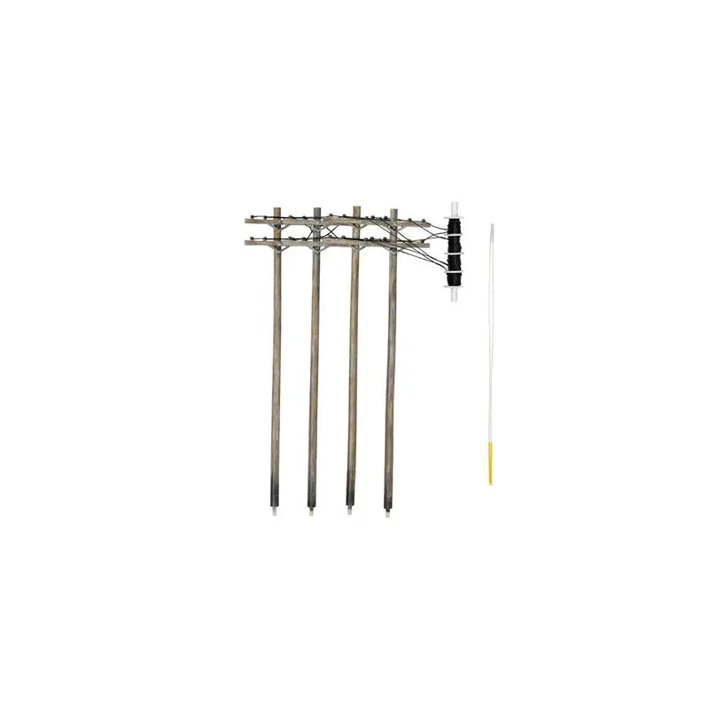 Woodland Scenics N Wired Poles Double Crossbar  (Woous2251) 1