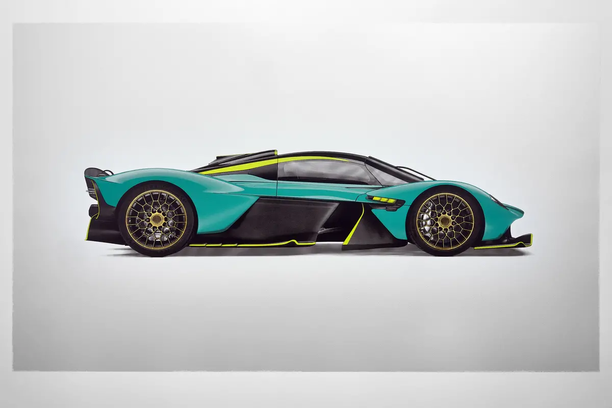 Aston Martin Valkyrie - Alan Thornton - Art Screen Print - Gold Edition 1