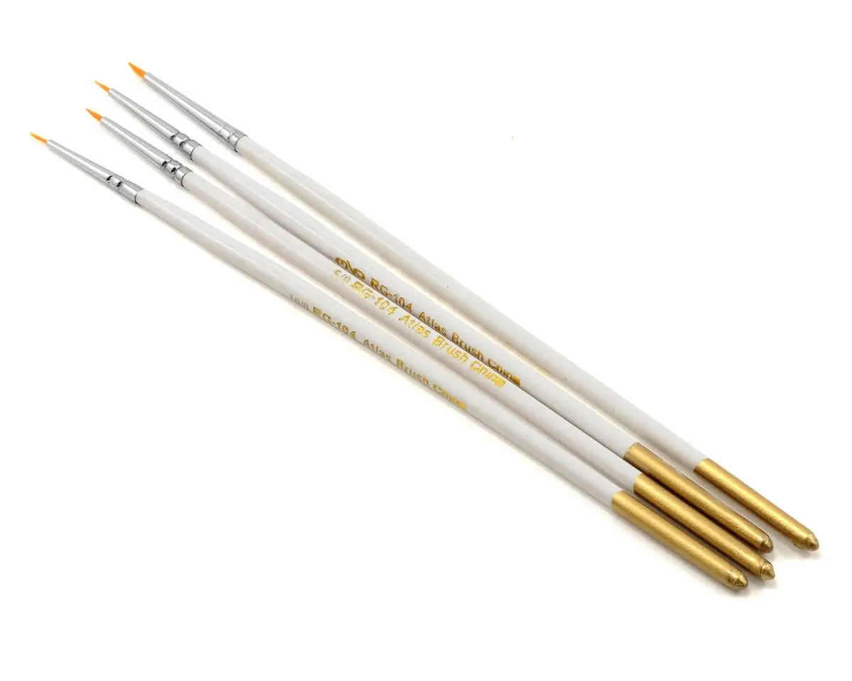 Atlas Brush Taklon Spotter Detail Brush Set (4)  (Absrg-104) 1